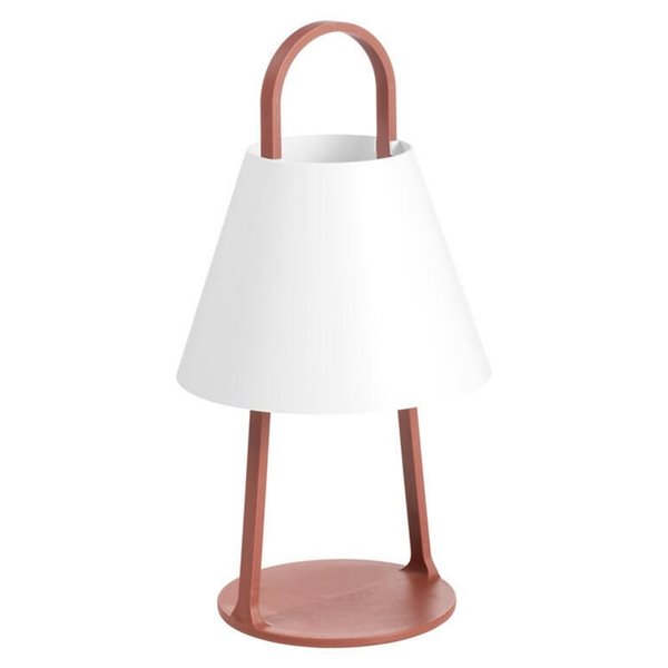 Lampe LED portable d'extérieur LET couleur terre cuite 5W 200lm 3000K IP44 avec batterie