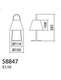 Lámpara portátil LED exterior LET terracota 5W 200Lm 3000K IP44 con batería