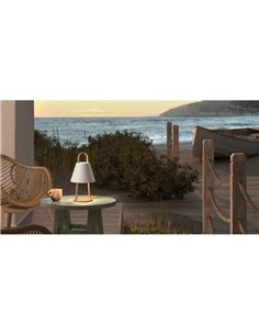 Lámpara portátil LED exterior LET natural 5W 200lm 3000K IP44 con batería 2