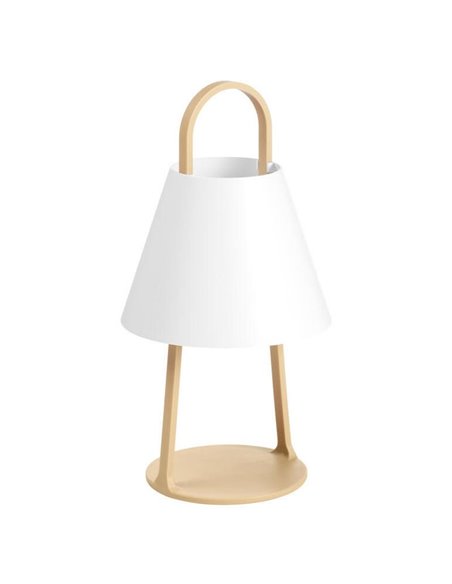 Lampe LED portable d'extérieur LET sable 5W 200lm 3000K IP44 avec batterie