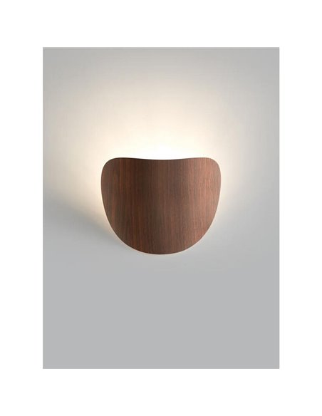 Luminária de parede LED ajustável LEAF, madeira natural, 7W, 3000K, 300Lm