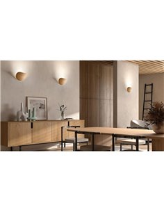 Aplique de pared LED orientable LEAF madera natural 7W 3000K 300Lm 2