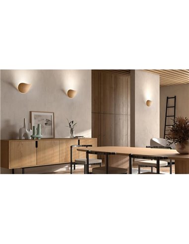 Aplique de pared LED orientable LEAF madera natural 7W 3000K 300Lm