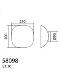 Aplique de pared LED LEAF nogal 7W 3000K 300 lm orientable