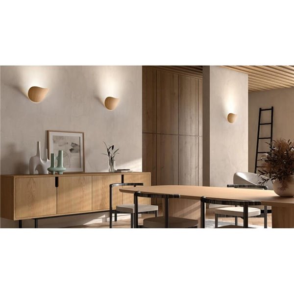 Aplique de pared LED LEAF nogal 7W 3000K 300 lm orientable