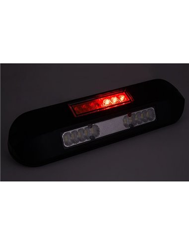 Faro de trabajo LED posición, freno, intermitente 12/24V LRD 3132/BL/PHK/6,5K carcasa negra R1-S1 2A EMC