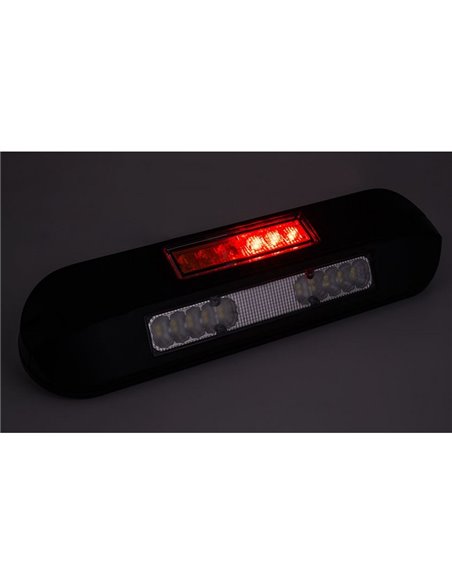 Luz de trabalho LED, posição, freio, pisca 12/24V LRD 3132/BL/PHK/6.5K carcaça preta R1-S1 2A EMC