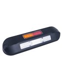 Faro de trabajo LED posición, freno, intermitente 12/24V LRD 3132/BL/PHK/6,5K carcasa negra R1-S1 2A EMC