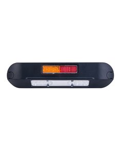Faro de trabajo LED posición, freno, intermitente 12/24V LRD 3132/BL/PHK/6,5K carcasa negra R1-S1 2A EMC 2