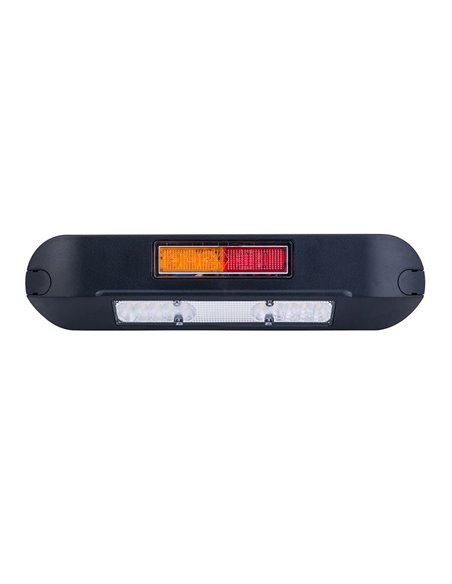 Faro de trabajo LED posición, freno, intermitente 12/24V LRD 3132/BL/PHK/6,5K carcasa negra R1-S1 2A EMC