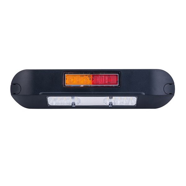 Faro de trabajo LED posición, freno, intermitente 12/24V LRD 3132/BL/PHK/6,5K carcasa negra R1-S1 2A EMC