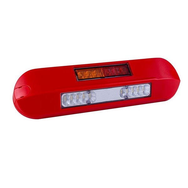Faro de trabajo LED 12/24V posición, freno, intermitente LRD 3132/R/PHK/6,5K carcasa roja R1-S1 2A EMC