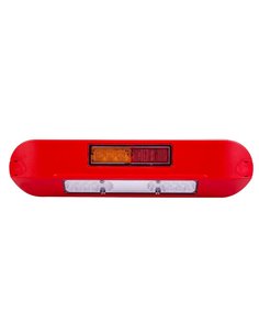 Faro de trabajo LED 12/24V posición, freno, intermitente LRD 3132/R/PHK/6,5K carcasa roja R1-S1 2A EMC 2
