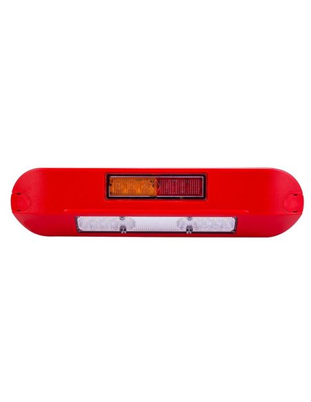 Faro de trabajo LED 12/24V posición, freno, intermitente LRD 3132/R/PHK/6,5K carcasa roja R1-S1 2A EMC