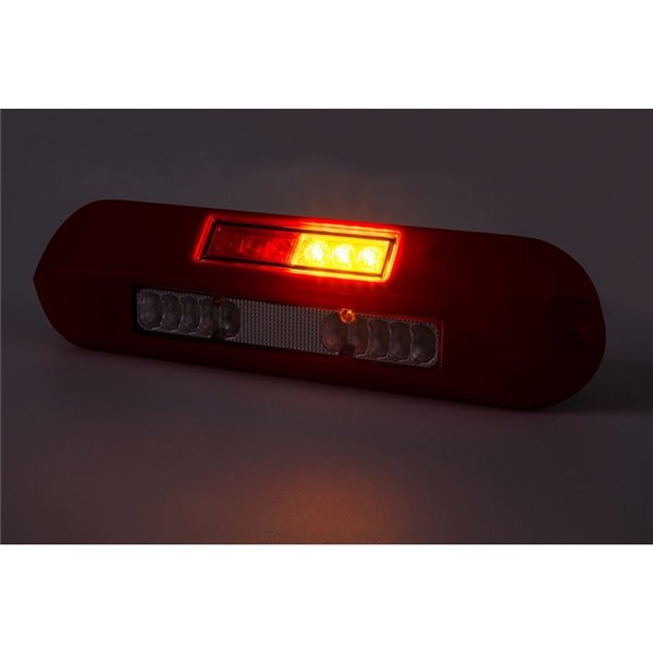 Faro de trabajo LED 12/24V posición, freno, intermitente LRD 3132/R/PHK/6,5K carcasa roja R1-S1 2A EMC