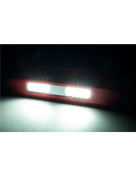 Faro de trabajo LED 12/24V posición, freno, intermitente LRD 3132/R/PHK/6,5K carcasa roja R1-S1 2A EMC