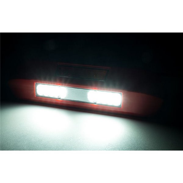 Faro de trabajo LED 12/24V posición, freno, intermitente LRD 3132/R/PHK/6,5K carcasa roja R1-S1 2A EMC