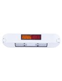 Luz de trabajo LED con posición, freno, intermitente 12/24V LRD 3132/WH/PHK/6,5K carcasa blanca R1-S1 2A EMC