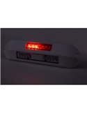 Luz de trabajo LED con posición, freno, intermitente 12/24V LRD 3132/WH/PHK/6,5K carcasa blanca R1-S1 2A EMC