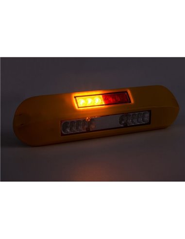 Faro de trabajo LED 12/24V posición, freno, intermitente LRD 3132/Y/PHK/6,5K carcasa amarilla R1-S1 2A EMC