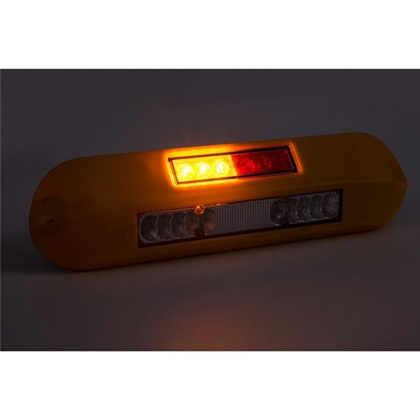 Faro de trabajo LED 12/24V posición, freno, intermitente LRD 3132/Y/PHK/6,5K carcasa amarilla R1-S1 2A EMC