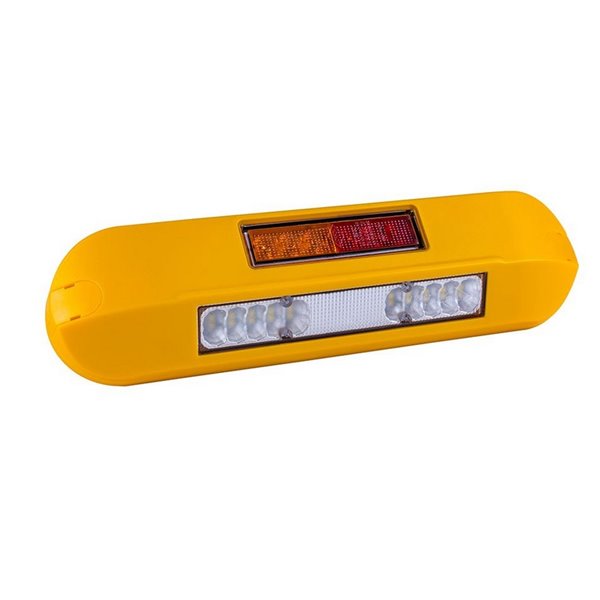 Projecteur de travail à LED 12/24 V, position, feu stop, clignotant LRD 3132/Y/PHK/6,5K, boîtier jaune R1-S1 2A EMC