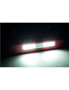 Luz de trabajo LED 12/24V posición, freno, intermitente LRD 3132/R/PHK/4K carcasa roja R1-S1 2A EMC 2
