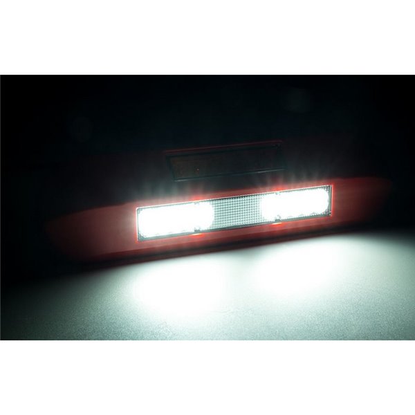 Luz de trabajo LED 12/24V posición, freno, intermitente LRD 3132/R/PHK/4K carcasa roja R1-S1 2A EMC