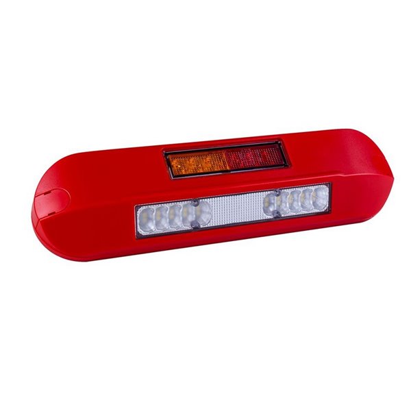 Luz de trabajo LED 12/24V posición, freno, intermitente LRD 3132/R/PHK/4K carcasa roja R1-S1 2A EMC