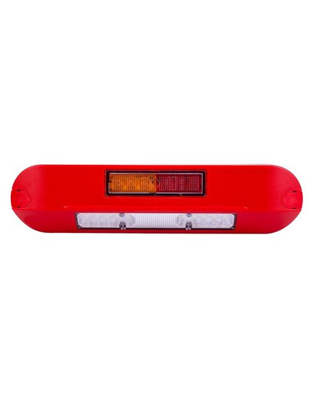 Luz de trabajo LED 12/24V posición, freno, intermitente LRD 3132/R/PHK/4K carcasa roja R1-S1 2A EMC