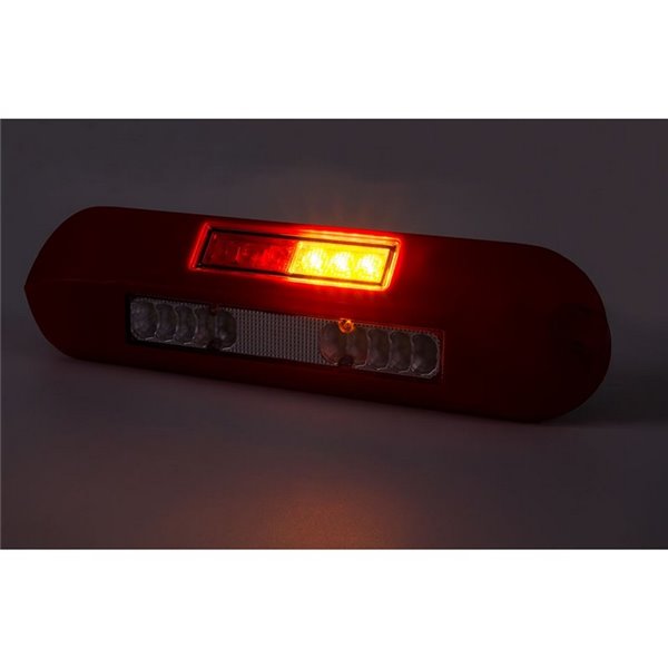 Luz de trabajo LED 12/24V posición, freno, intermitente LRD 3132/R/PHK/4K carcasa roja R1-S1 2A EMC