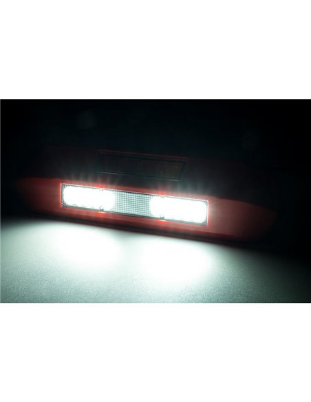 Luz de trabajo LED 12/24V posición, freno, intermitente LRD 3132/R/PHK/4K carcasa roja R1-S1 2A EMC