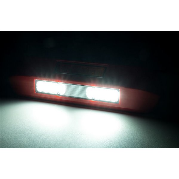 Luz de trabajo LED 12/24V posición, freno, intermitente LRD 3132/R/PHK/4K carcasa roja R1-S1 2A EMC