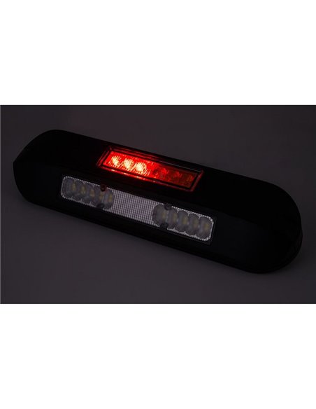 Faro de trabajo LED 12/24V posición, freno, intermitente LRD 3132/BL/PHK/4K carcasa negra R1-S1 2A EMC