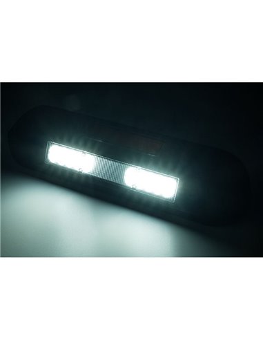 Faro de trabajo LED 12/24V posición, freno, intermitente LRD 3132/BL/PHK/4K carcasa negra R1-S1 2A EMC