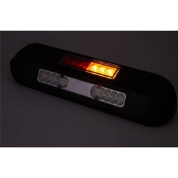 Faro de trabajo LED 12/24V posición, freno, intermitente LRD 3132/BL/PHK/4K carcasa negra R1-S1 2A EMC