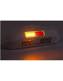 Faro de trabajo con posición, freno, intermitente LED 12/24V LRD 3132/WH/PHK/4K carcasa blanca R1-S1 2A EMC