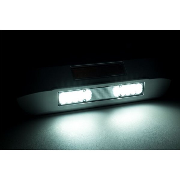 Luz de trabalho LED com posição, freio e pisca, 12/24V LRD 3132/WH/PHK/4K, carcaça branca, R1-S1 2A EMC