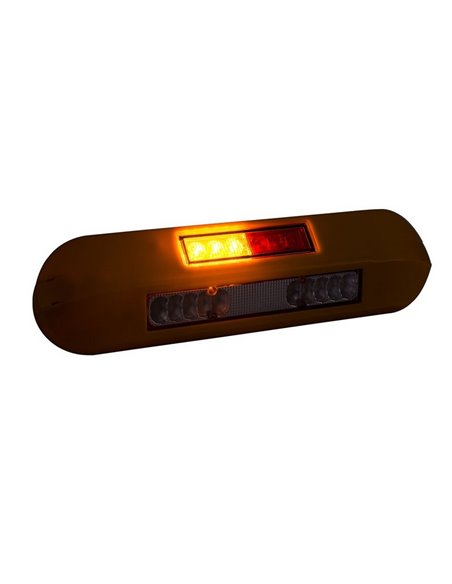 Luz de trabalho LED 12/24V, posição, freio, pisca LRD 3132/Y/PHK/4K, carcaça amarela R1-S1 2A EMC