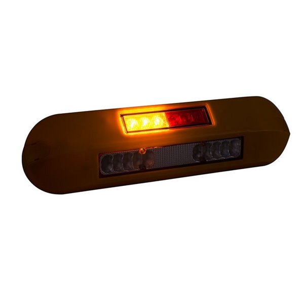 Faro de trabajo LED 12/24V posición, freno, intermitente LRD 3132/Y/PHK/4K carcasa amarilla R1-S1 2A EMC