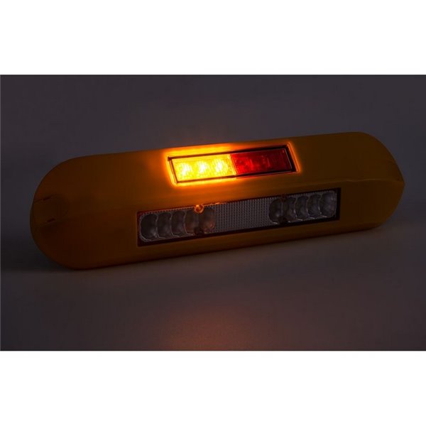 Faro de trabajo LED 12/24V posición, freno, intermitente LRD 3132/Y/PHK/4K carcasa amarilla R1-S1 2A EMC