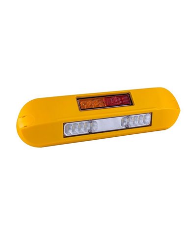 Faro de trabajo LED 12/24V posición, freno, intermitente LRD 3132/Y/PHK/4K carcasa amarilla R1-S1 2A EMC