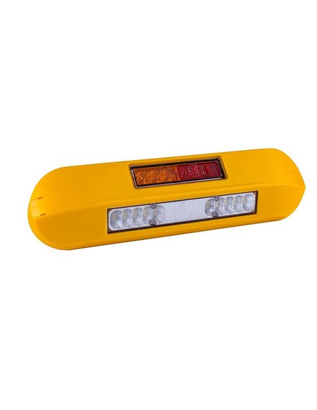 Faro de trabajo LED 12/24V posición, freno, intermitente LRD 3132/Y/PHK/4K carcasa amarilla R1-S1 2A EMC