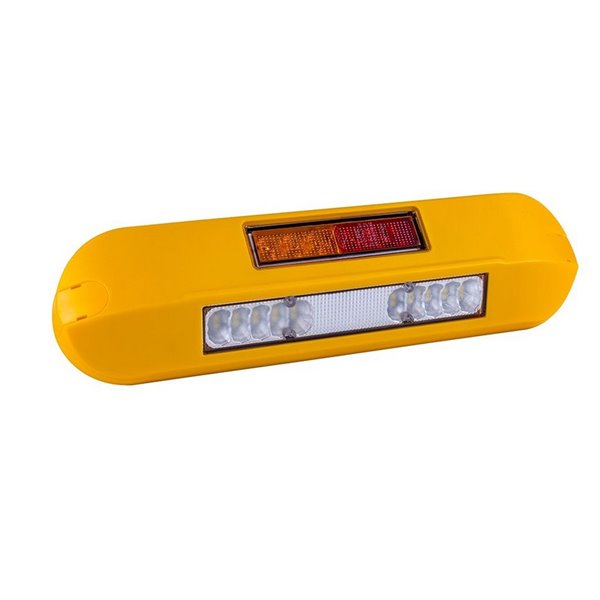 Feu de travail à LED 12/24 V, position, feu stop, clignotant LRD 3132/Y/PHK/4K, boîtier jaune R1-S1 2A EMC