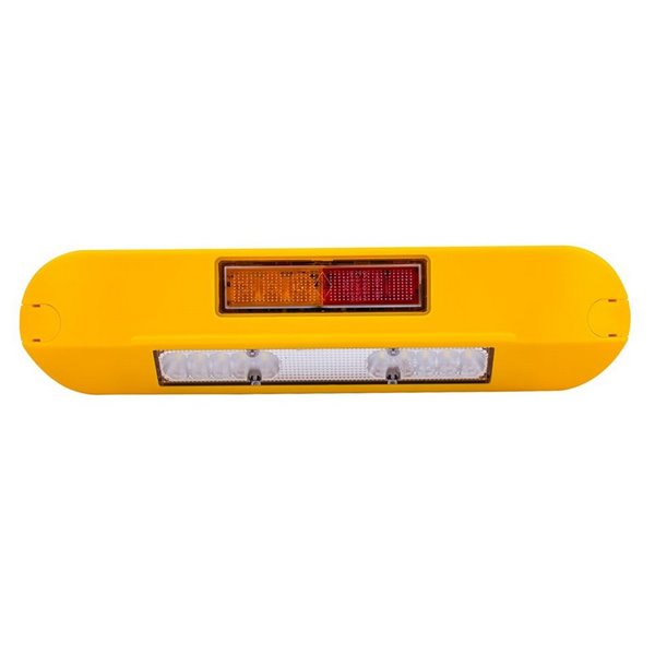 Faro de trabajo LED 12/24V posición, freno, intermitente LRD 3132/Y/PHK/4K carcasa amarilla R1-S1 2A EMC