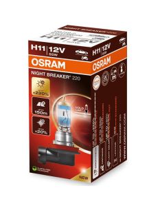 Ampoule H11 Night Breaker 220 + 220 % 64211NB220, boîte individuelle en carton