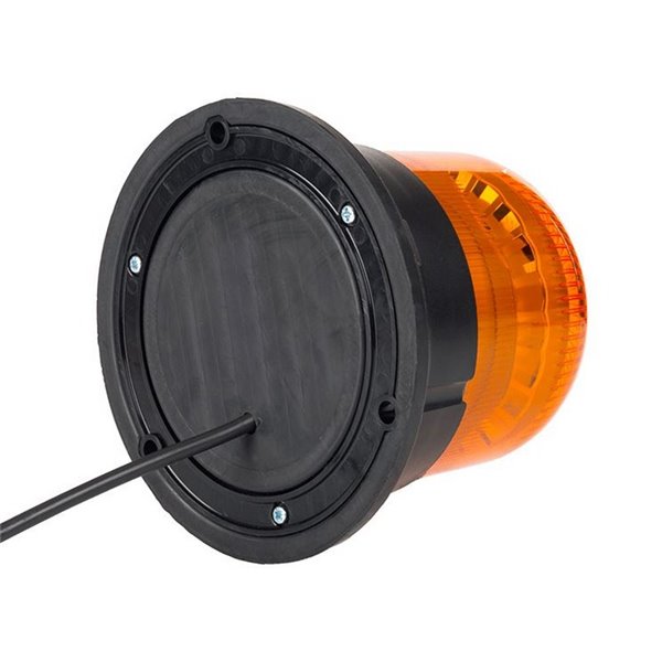 Balise lumineuse rotative à LED à clignotement unique LDO 2660 12/24 V, à visser, avec câble, homologuée ECE R10, CEM IP68