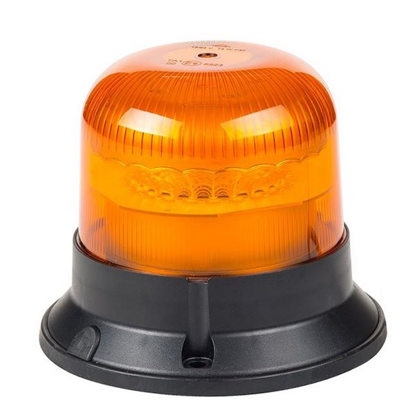 Balise lumineuse rotative à LED à clignotement unique LDO 2660 12/24 V, à visser, avec câble, homologuée ECE R10, CEM IP68