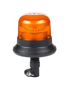 Sinalizador rotativo LED LDO 2661 12/24V de flash único, certificação ECE R10 EMC IP68, montagem em espigão.