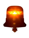 Rotativo LED con tubo roscado LD 2662 12/24V destello simple F-Flash ECE R10 EMC IP68